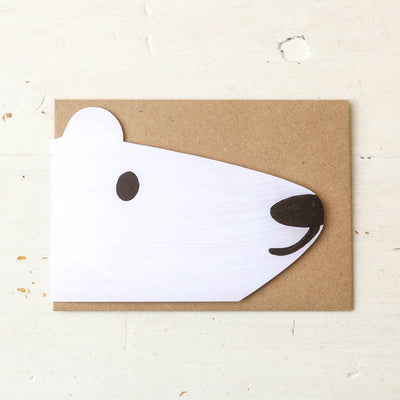 Polar Bear Cut Out Card