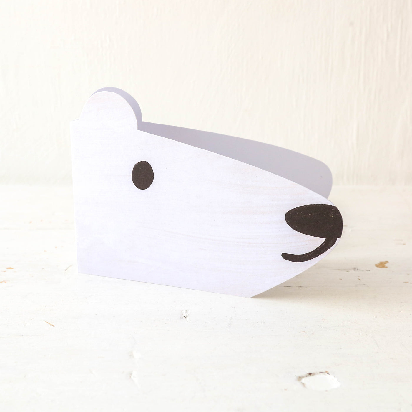 Polar Bear Cut Out Card