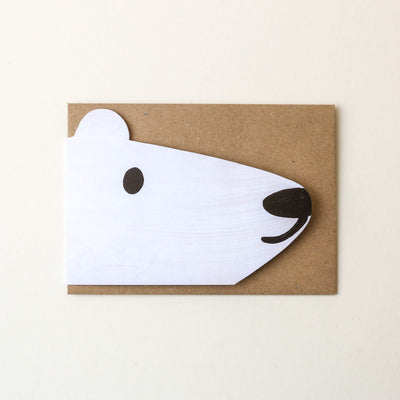 Polar Bear Cut Out Card