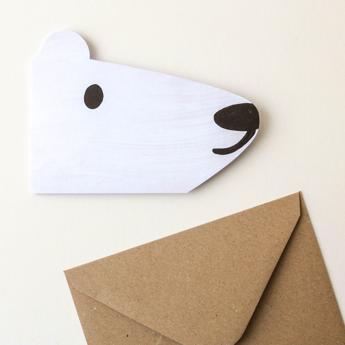 Polar Bear Cut Out Card