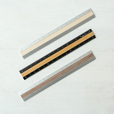 15cm Aluminium & Wood Ruler