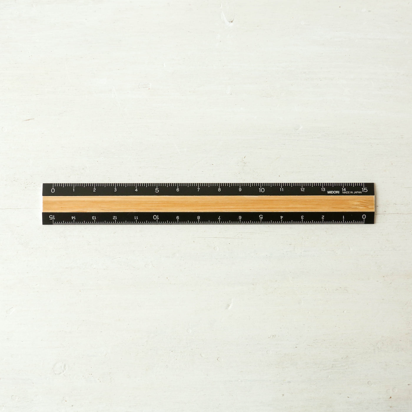 15cm Aluminium & Wood Ruler