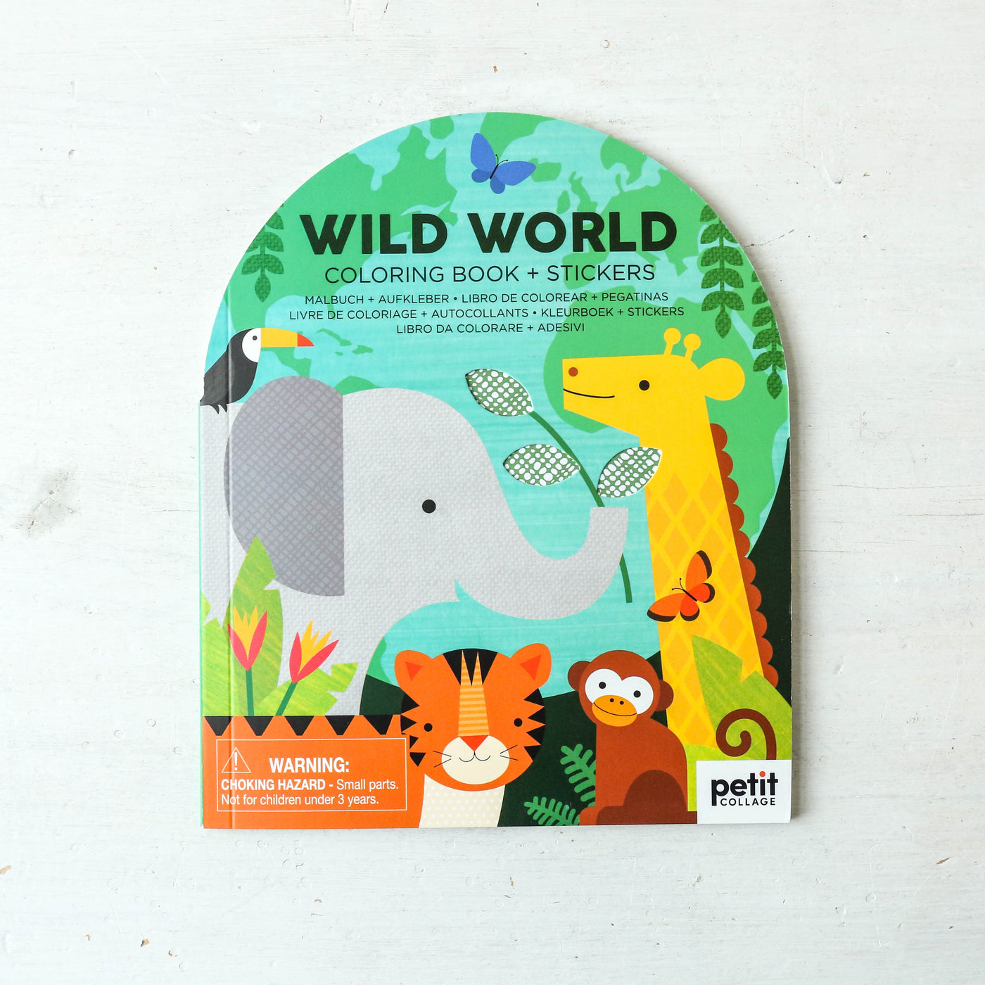 Colouring Book with Stickers - Wild World