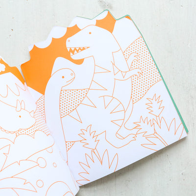 Colouring Book with Stickers - Dinosaurs