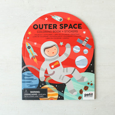 Colouring Book with Stickers - Outer Space