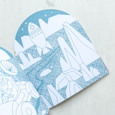 Colouring Book with Stickers - Outer Space