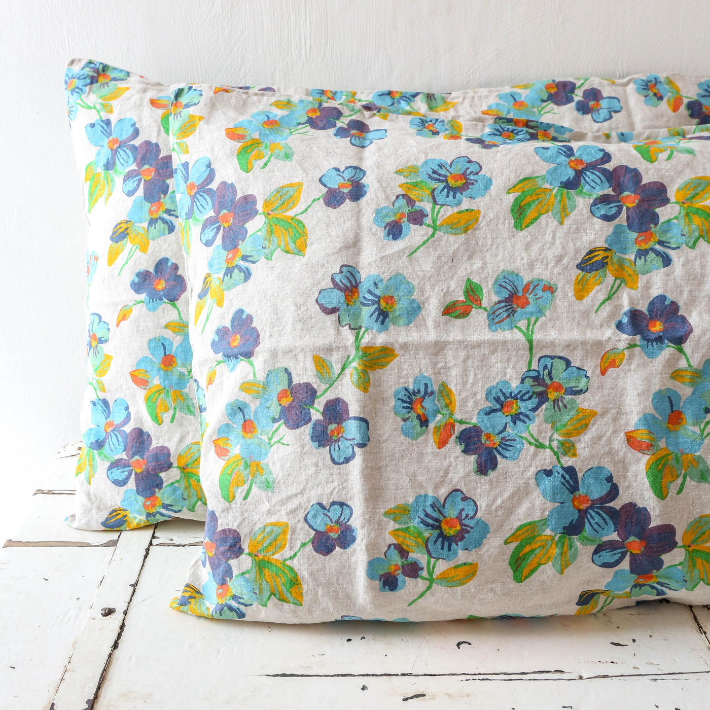 Pair of Linen Pillowcases - Annie Floral