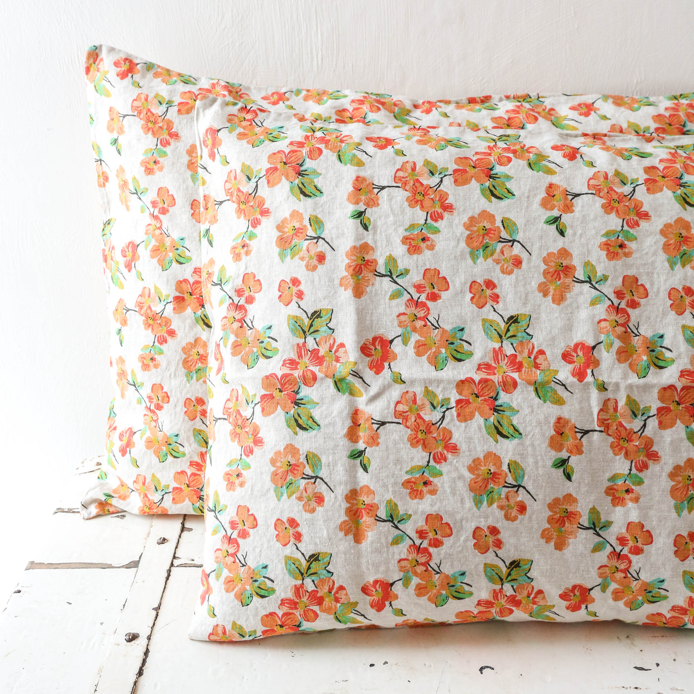 Pair of Linen Pillowcases - Elma Floral