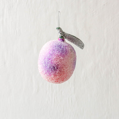 Sugared Plum  Glass Tree Decoration