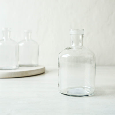 Glass Apothecary Bottle / Candle Holder