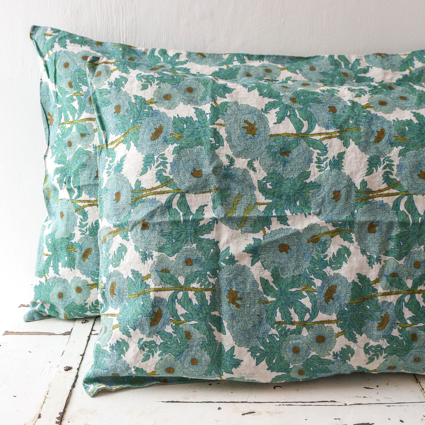 Pair of Linen Pillowcases - Joan's Floral