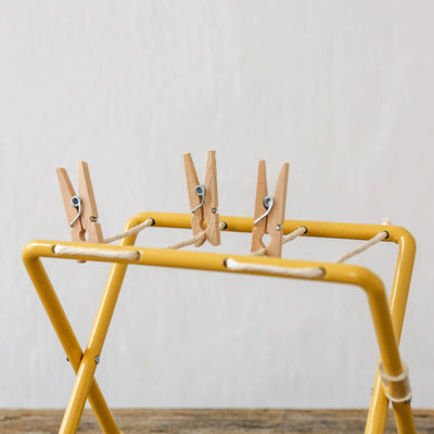 Ochre Drying Rack with Pegs by Maileg