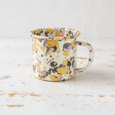 Catalina Splatter Enamel 12oz Enamel Mug - Pink Sunset