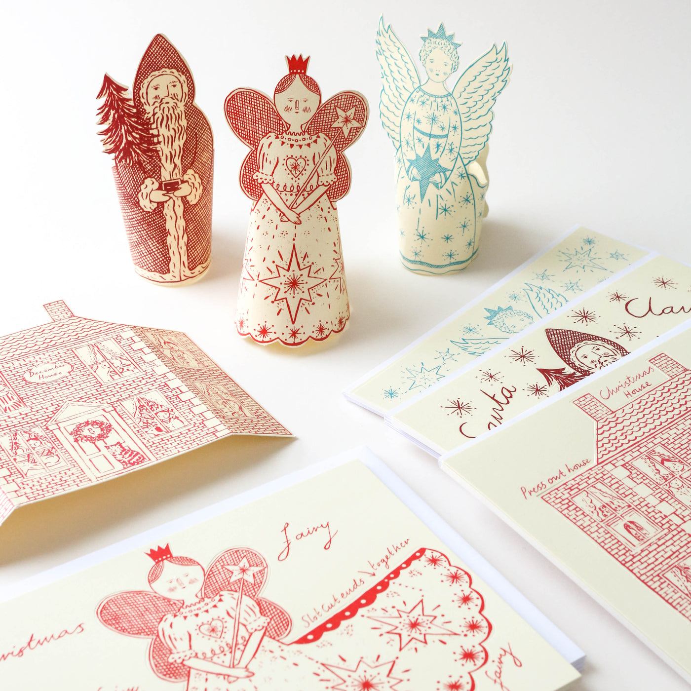 'Christmas Angel' Stand up Christmas Card Pack of 8