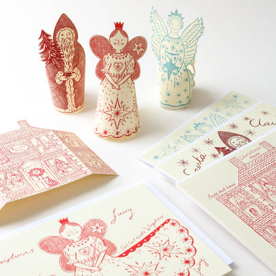 'Christmas Angel' Stand up Christmas Card Pack of 8