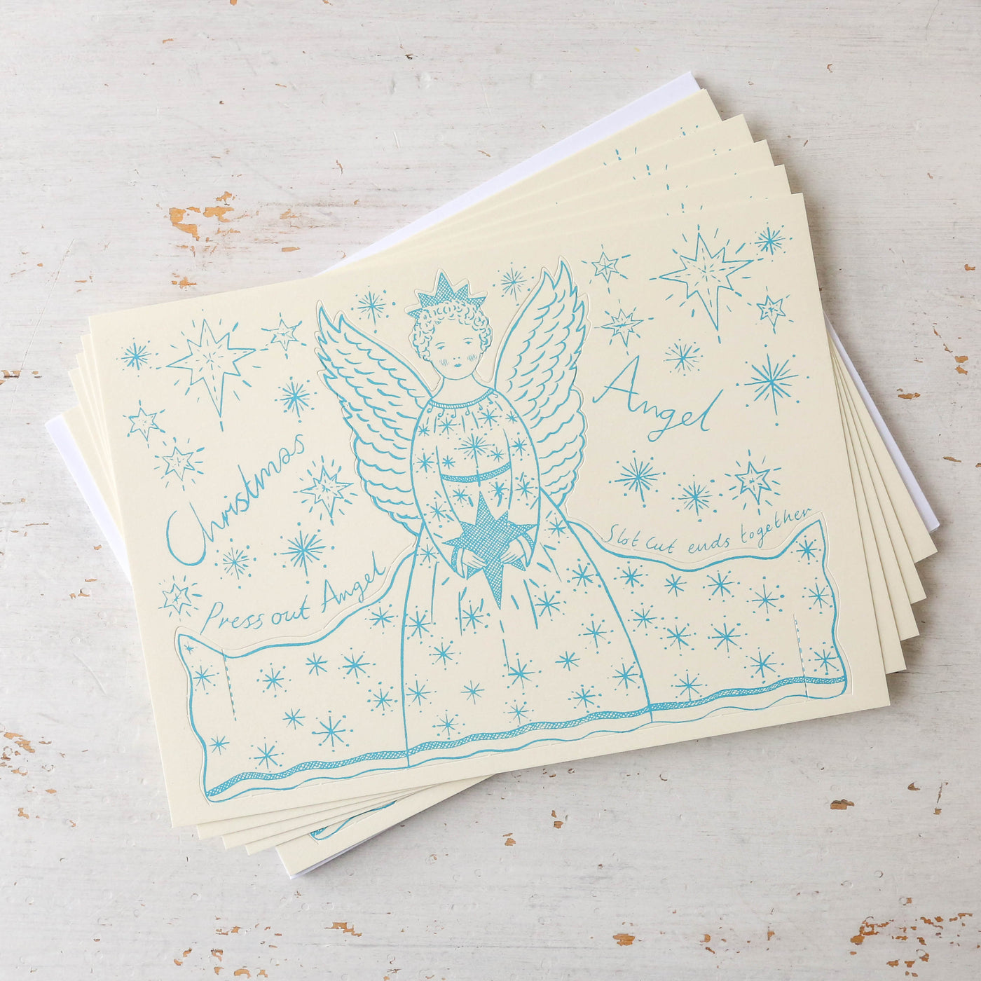 'Christmas Angel' Stand up Christmas Card Pack of 8