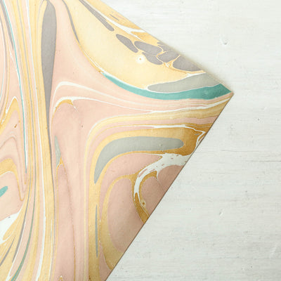 Hand Marbled Wrap - Rose Quartz
