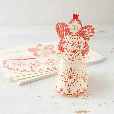 'Christmas Fairy' Stand up Christmas Card Pack of 8