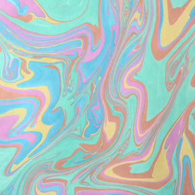 Hand Marbled Wrap - Pastel Punch