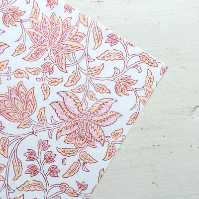 Hand Block Printed Wrap - Bouquet Blossom