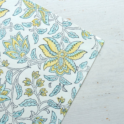 Hand Block Printed Wrap - Bouquet Zest