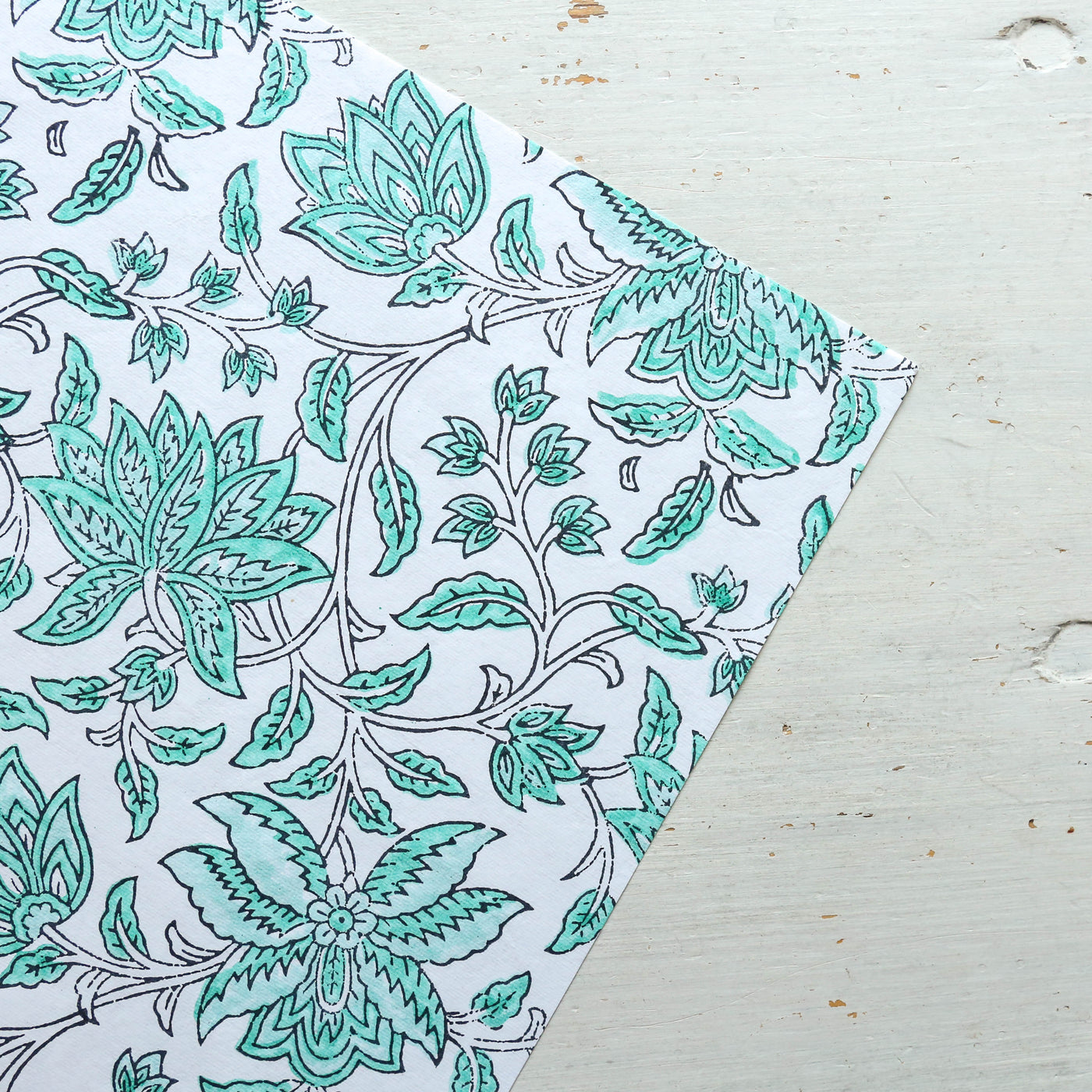 Hand Block Printed Wrap - Bouquet Breeze