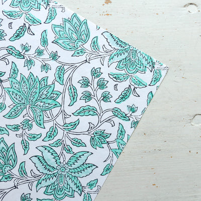 Hand Block Printed Wrap - Bouquet Breeze