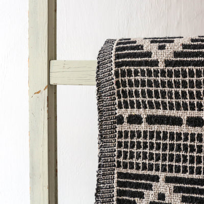 Gutte Recycled Cotton Throw - Black