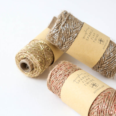 Spool of Sparkly Flax Cord - 50m