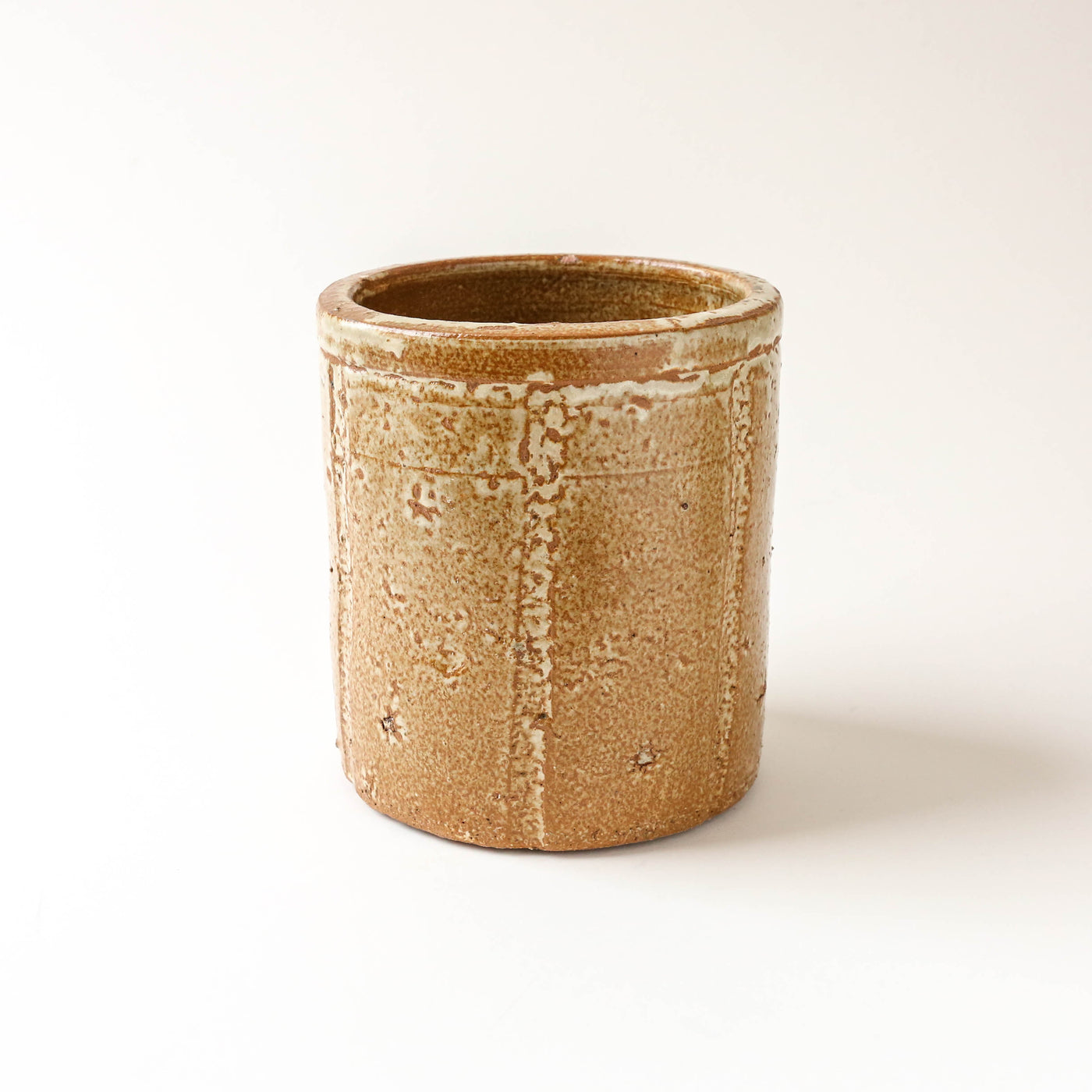 Julian Glazed Planter - Small Beige