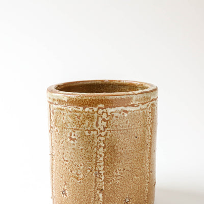 Julian Glazed Planter - Small Beige