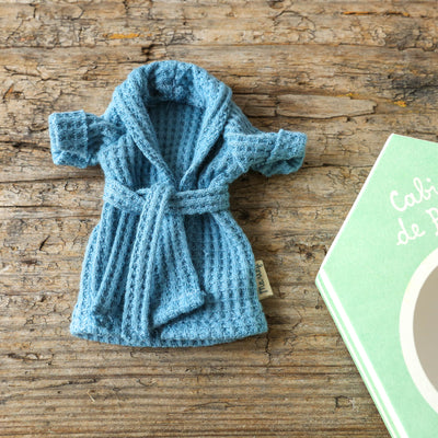 Dusty Blue Bathrobe for Mum or Dad Maileg Mouse