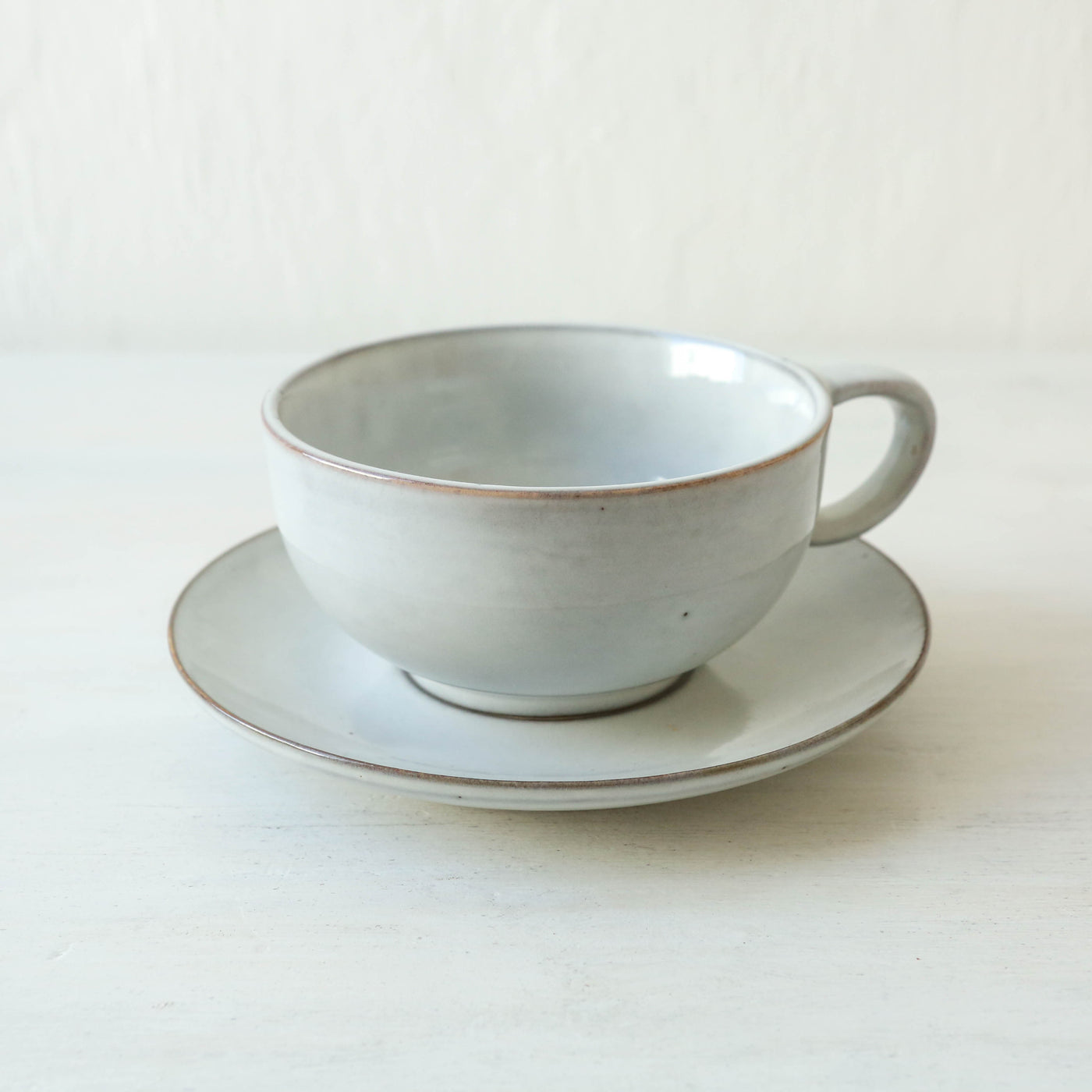 Nordic Sand Cup with Saucer - Large