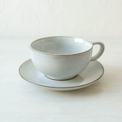 Nordic Sand Cup with Saucer - Large