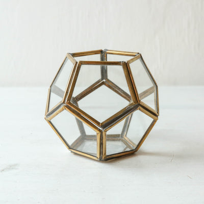 Menni Hexagonal Brass Lantern