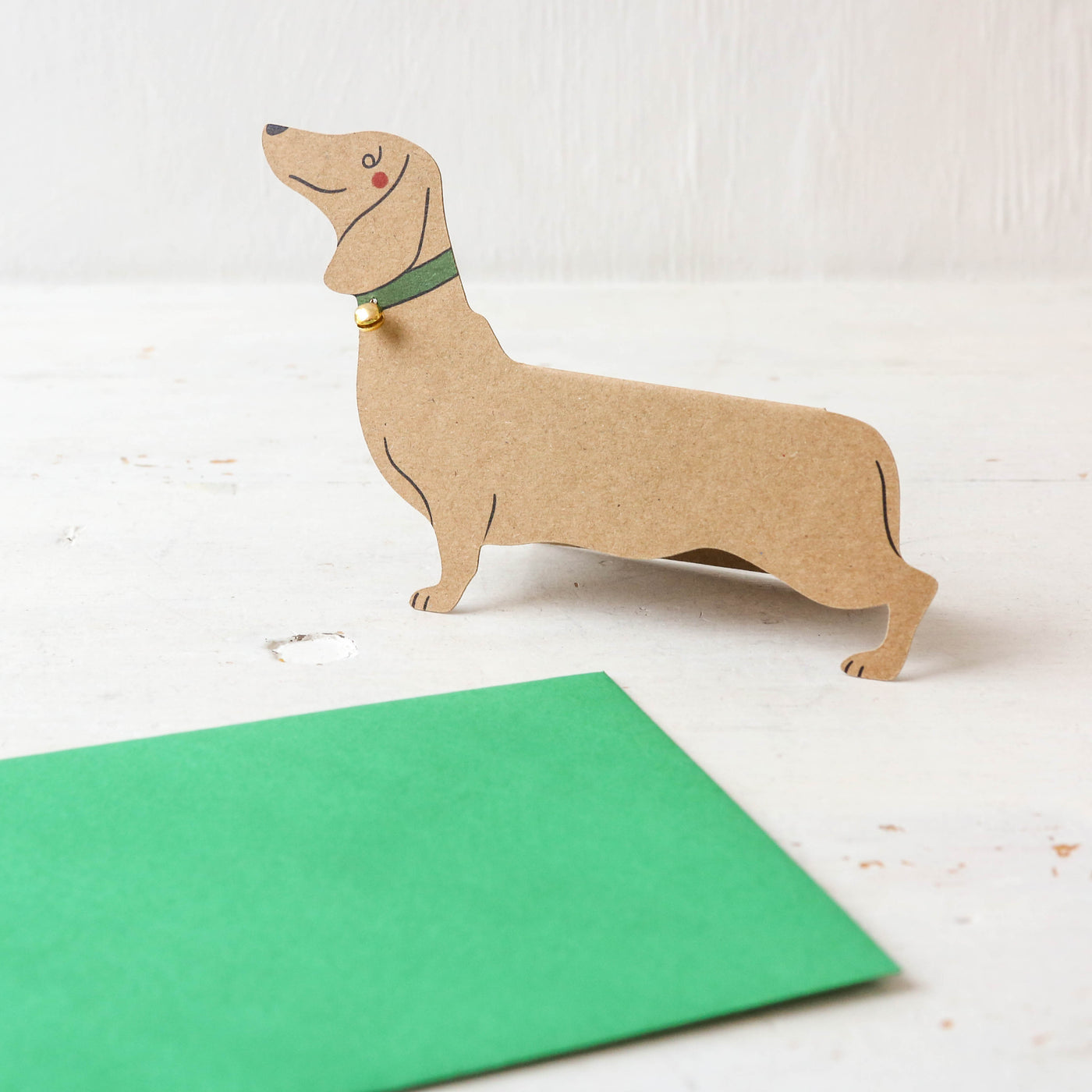 Dachshund with Bell Card