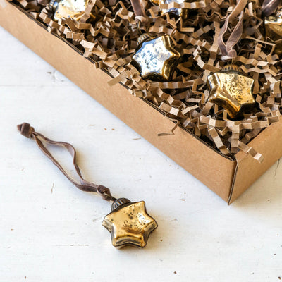 3cm Sardi Star Bauble - Gold