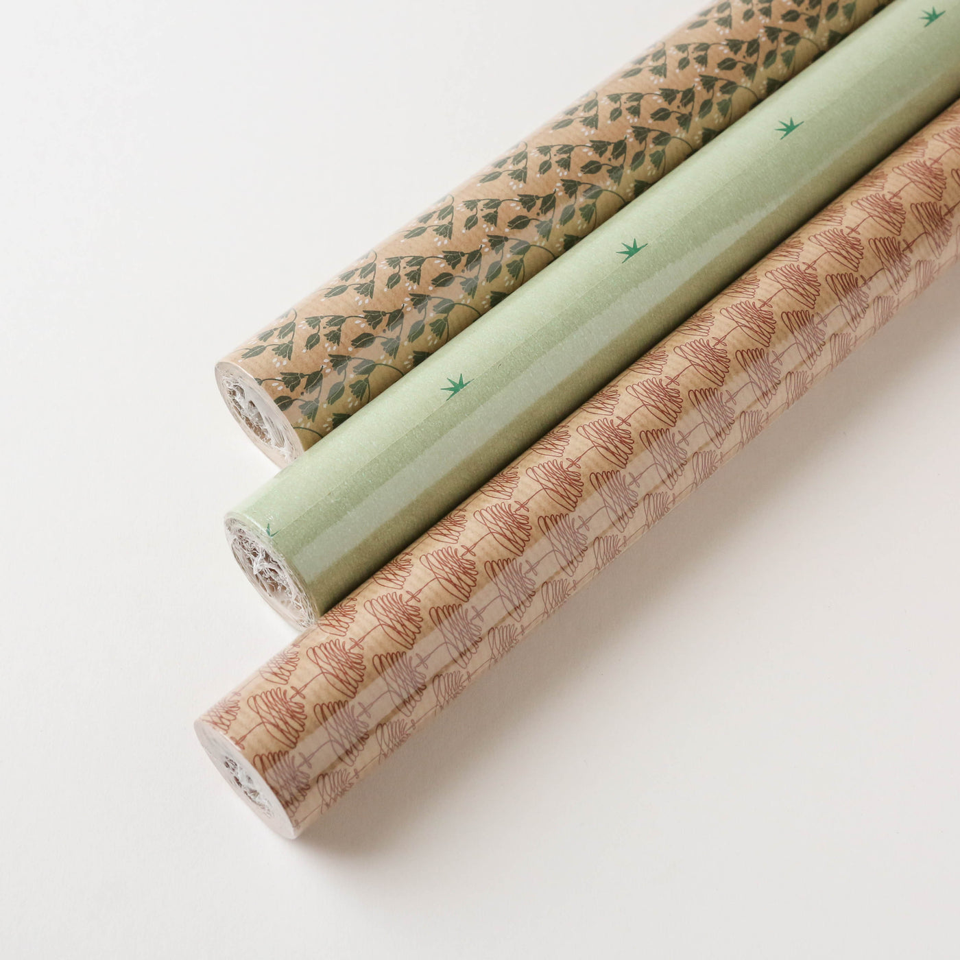 Three Rolls of Christmas Gift Wrap - Multi Patterns