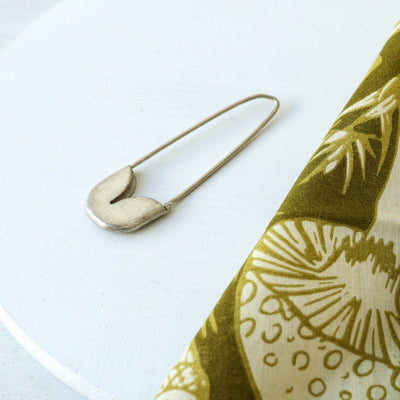 7.5cm Silver Scarf Pin