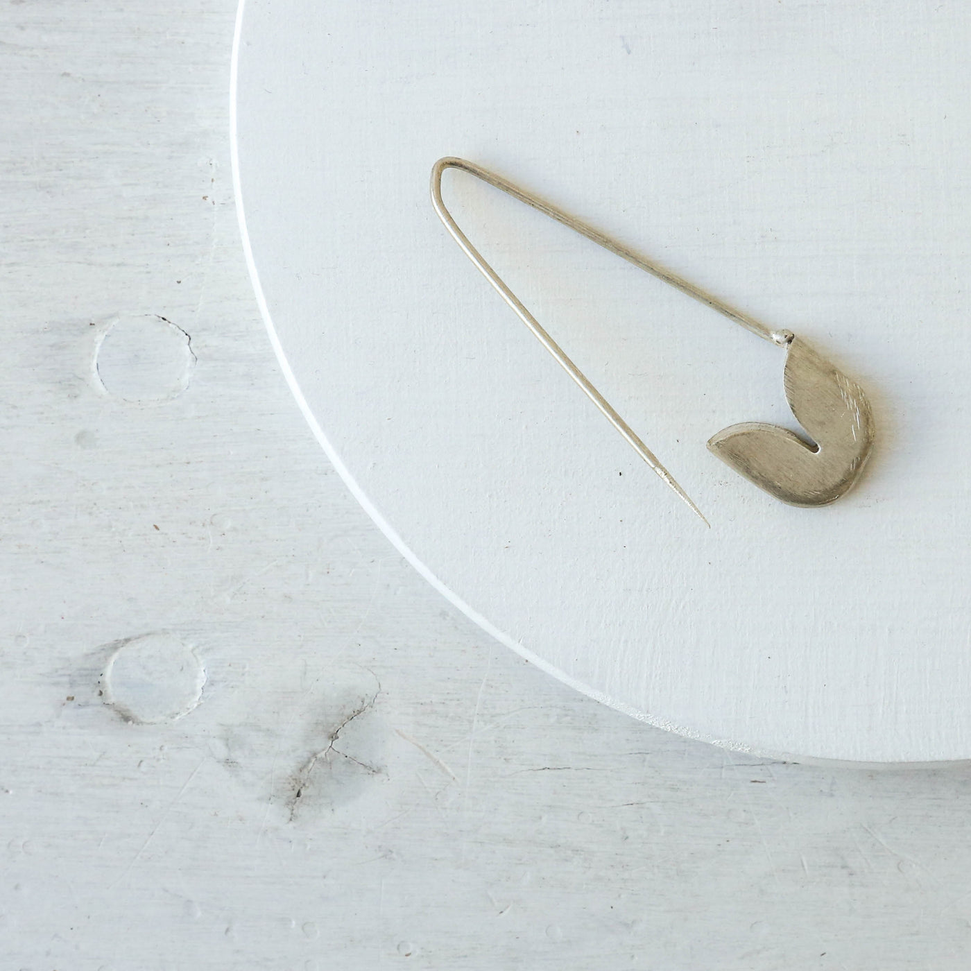7.5cm Silver Scarf Pin
