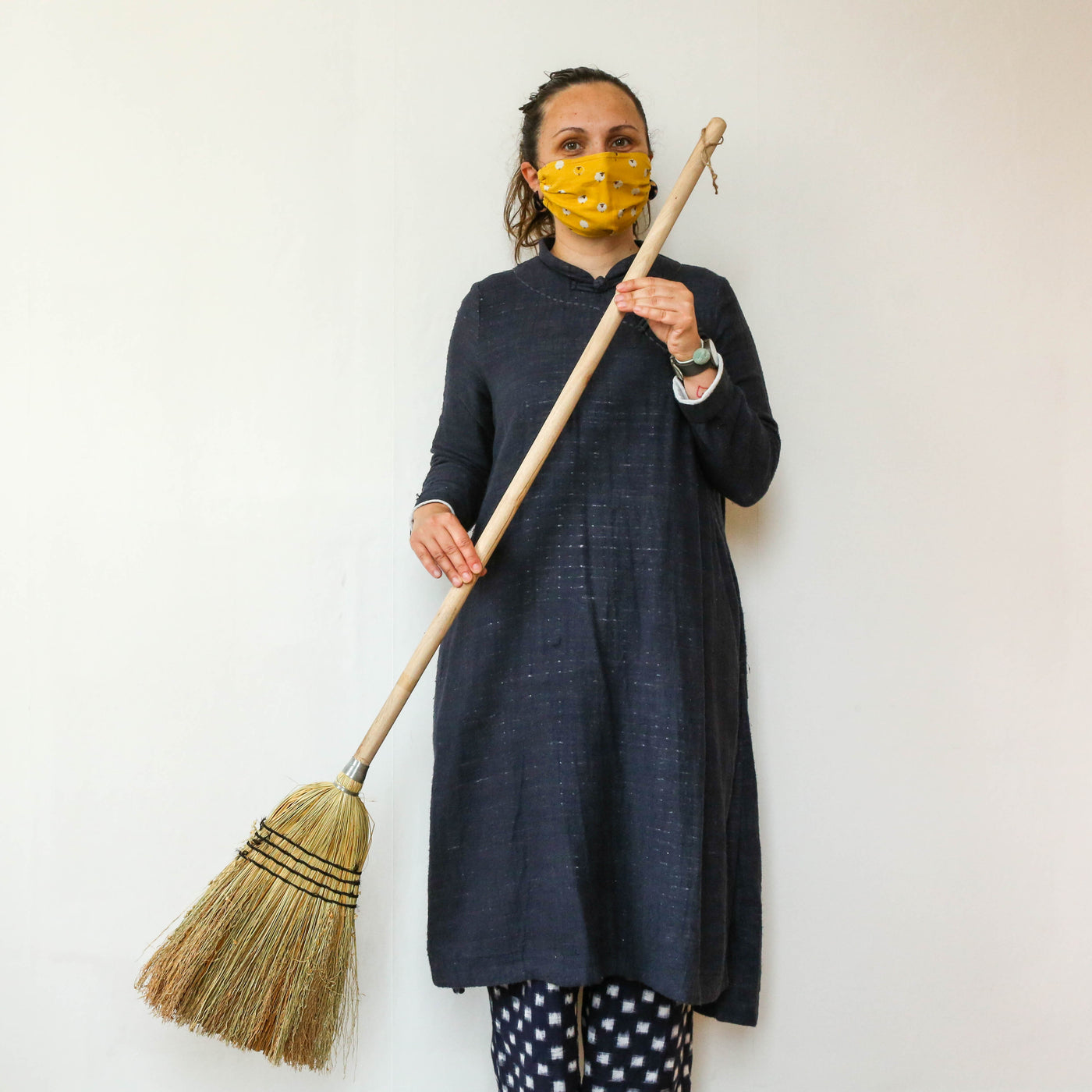Eucalyptus Wood & Straw Broom - Local Pick Up Only