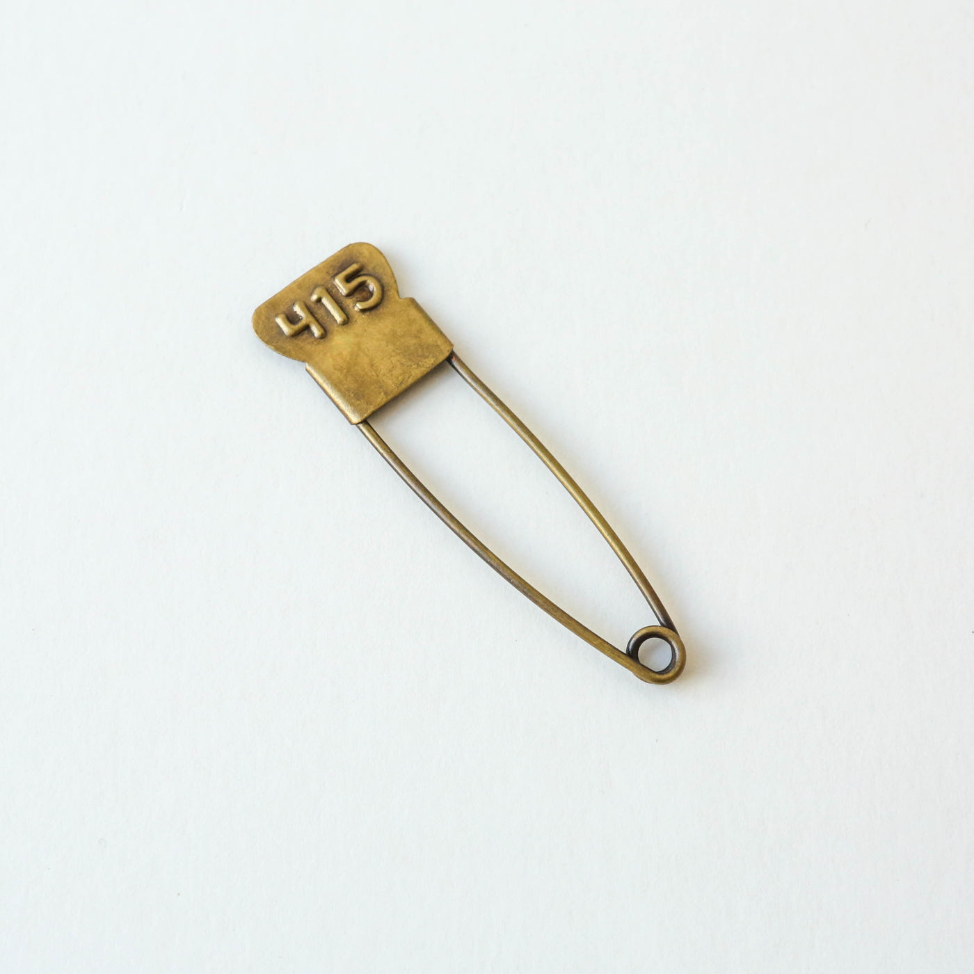 Brass Laundry Pin with Numbers