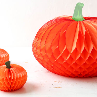 Honeycomb Halloween Pumpkin - 30cm