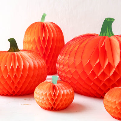 Honeycomb Halloween Pumpkin - 30cm