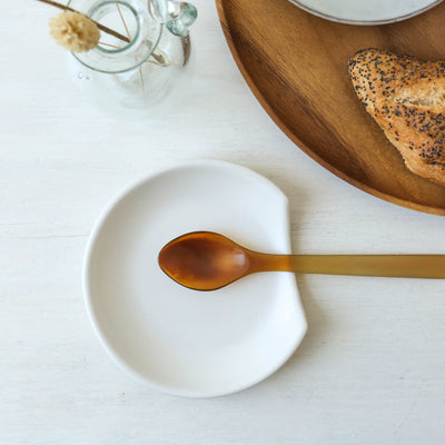 Stoneware Spoon Rest - White
