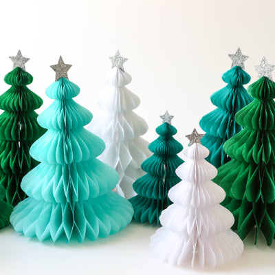 Green Forest Honeycomb Tree Decorations