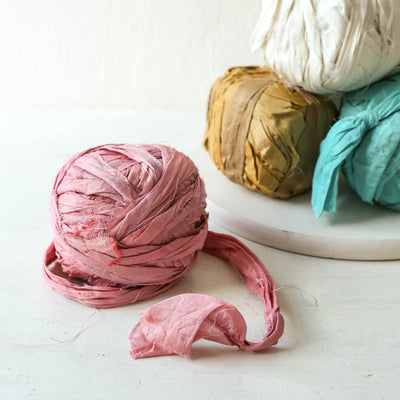 25m Ball of Recycled Silk Ribbon