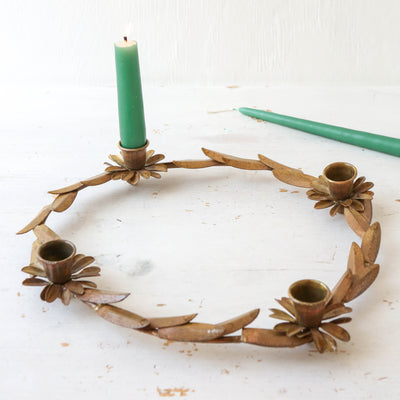 Leonette Candle Holder - Brass