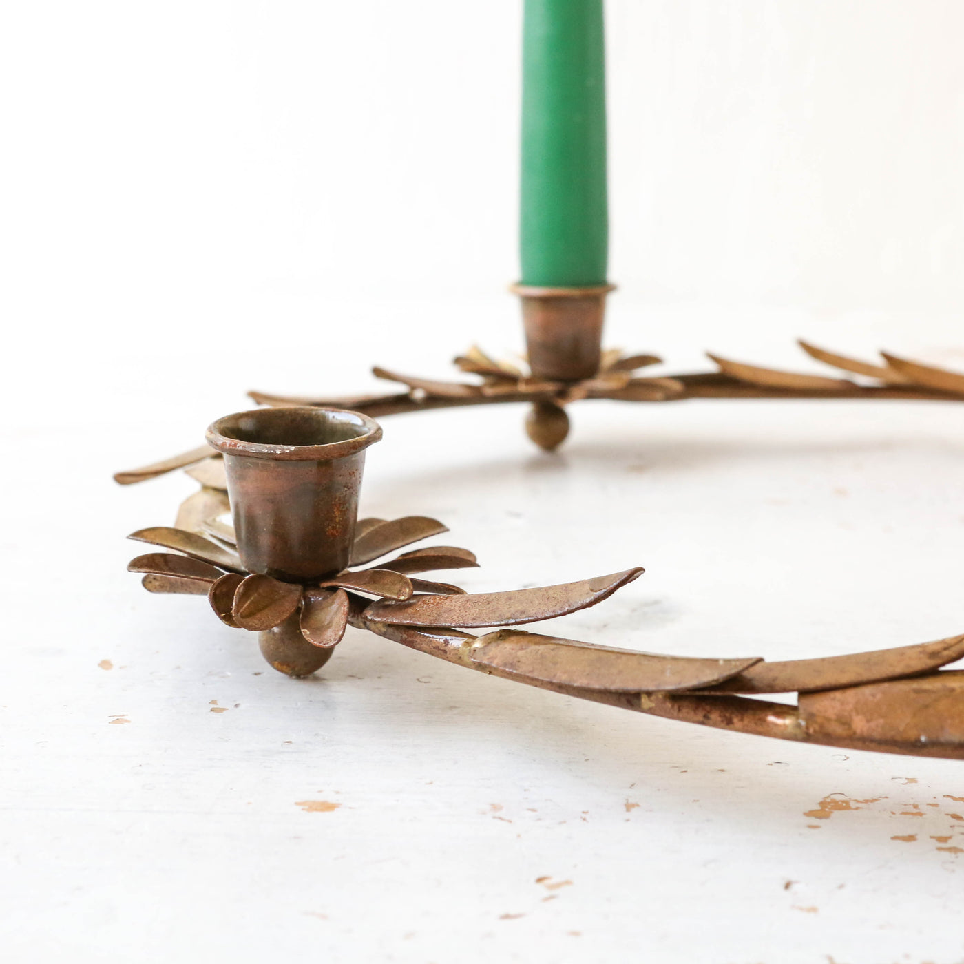 Leonette Candle Holder - Brass
