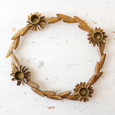 Leonette Candle Holder - Brass